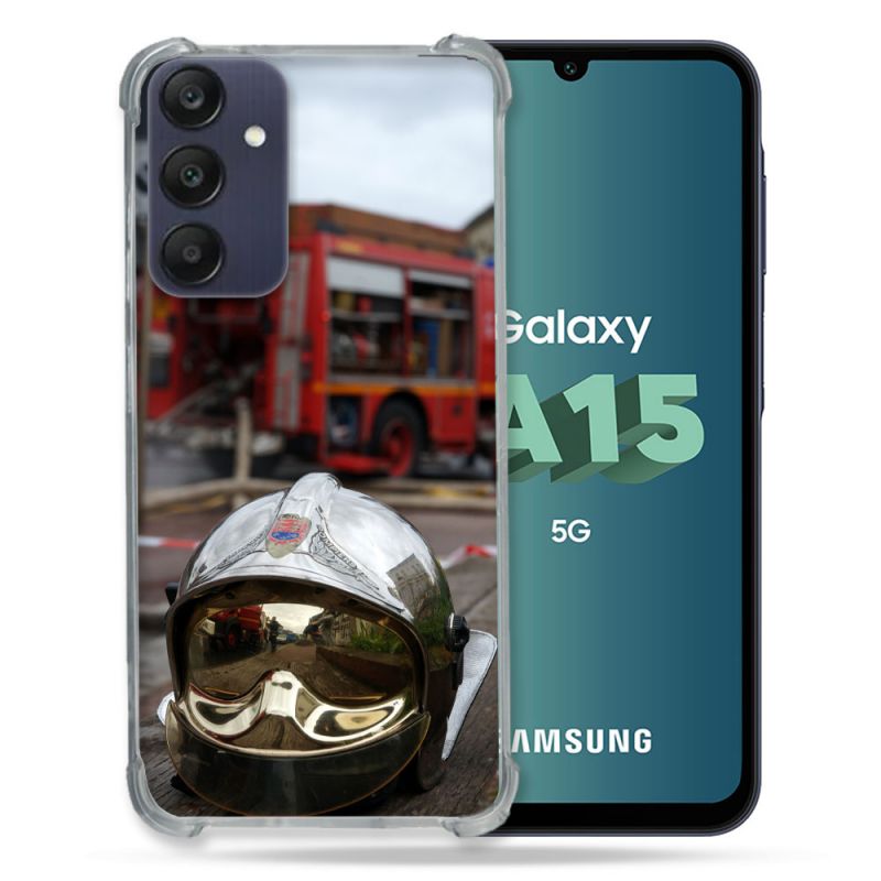 Coque Renforcée Pour Samsung Galaxy A15 4G / 5G Pompier Casque Camion