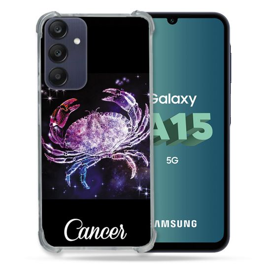 Coque Renforcée Pour Samsung Galaxy A15 4G / 5G Signe Zodiaque 2 Cancer