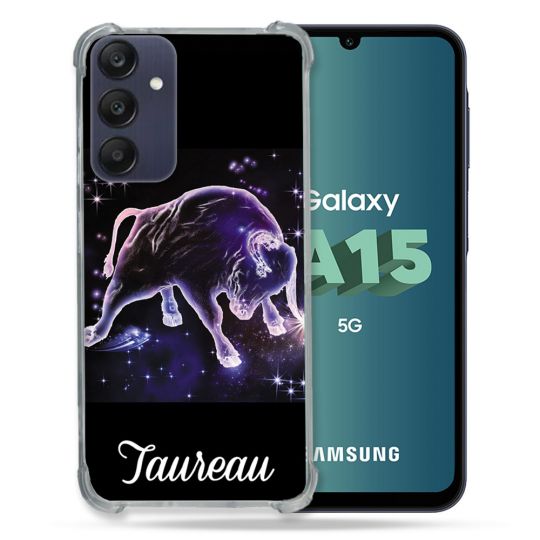 Coque Renforcée Pour Samsung Galaxy A15 4G / 5G Signe Zodiaque 2 Taureau