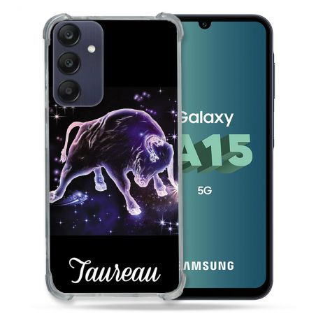 Coque Renforcée Pour Samsung Galaxy A15 4G / 5G Signe Zodiaque 2 Taureau