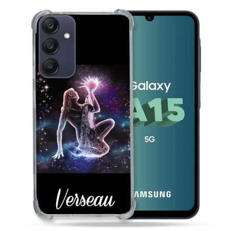 Coque Renforcée Pour Samsung Galaxy A15 4G / 5G Signe Zodiaque 2 Verseau