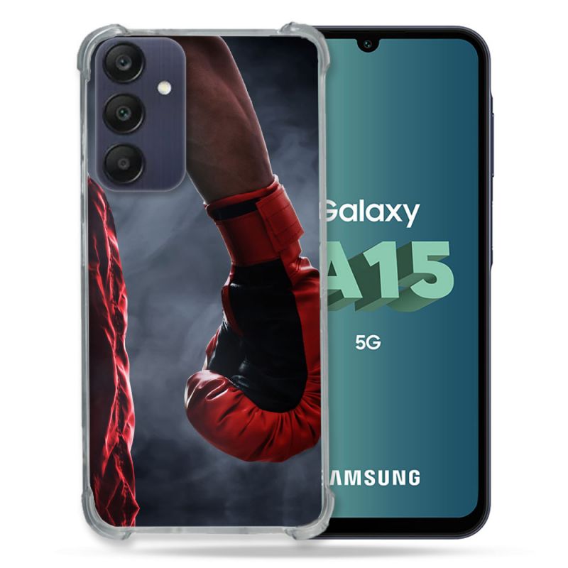 Coque Renforcée Pour Samsung Galaxy A15 4G / 5G Sport Boxe Gant Rouge
