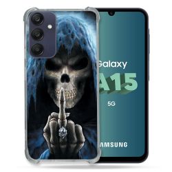 Coque Renforcée Pour Samsung Galaxy A15 4G / 5G Tete de Mort Doigt