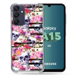 Coque Renforcée Pour Samsung Galaxy A15 4G / 5G Tete de Mort Pattern
