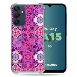 Coque Renforcée Pour Samsung Galaxy A15 4G / 5G Texture Carreau Ciment Violet