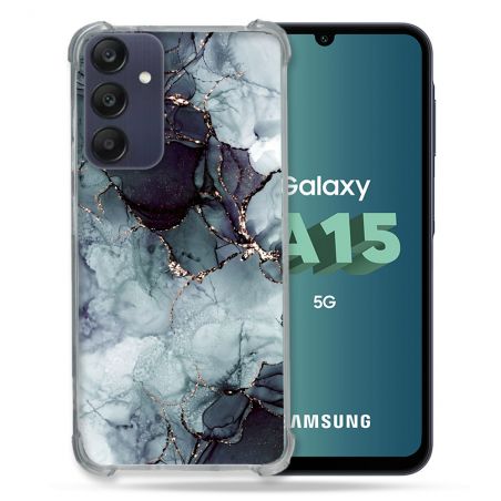 Coque Renforcée Pour Samsung Galaxy A15 4G / 5G Texture Marbre Gris
