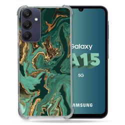 Coque Renforcée Pour Samsung Galaxy A15 4G / 5G Texture Marbre Vert