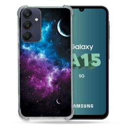 Coque Renforcée Pour Samsung Galaxy A15 4G / 5G Univers Bleu Violet