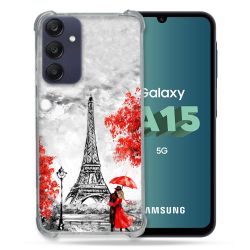 Coque Renforcée Pour Samsung Galaxy A15 4G / 5G Voyage France Paris Rouge