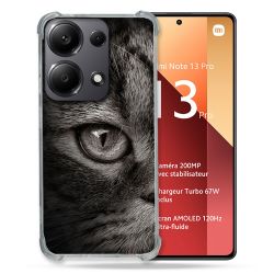 Coque Renforcé Pour Xiaomi Redmi Note 13 Pro 4G Animal Chat Gris