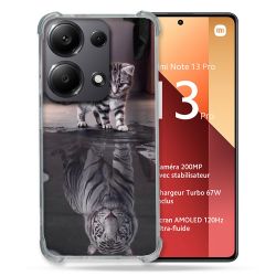 Coque Renforcé Pour Xiaomi Redmi Note 13 Pro 4G Animal Chat Reflet