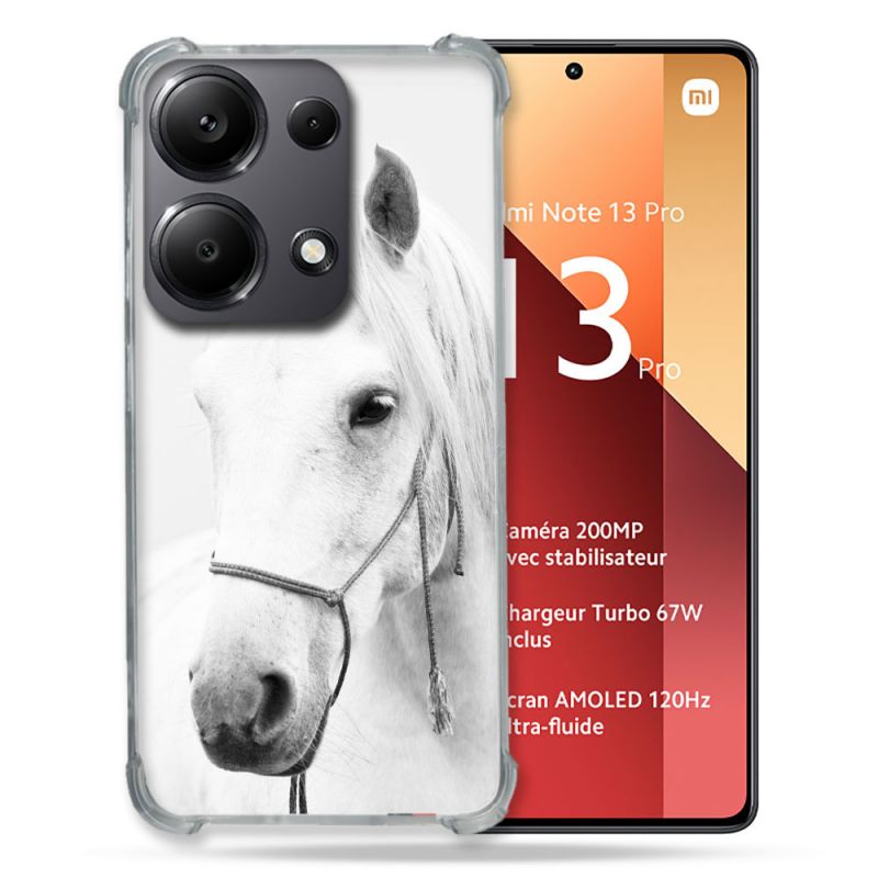 Coque Renforcé Pour Xiaomi Redmi Note 13 Pro 4G Animal Cheval Cristal