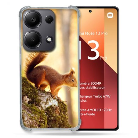 Coque Renforcé Pour Xiaomi Redmi Note 13 Pro 4G Animal Ecureuil Bois