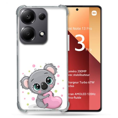 Coque Renforcé Pour Xiaomi Redmi Note 13 Pro 4G Animal Koala Cœur