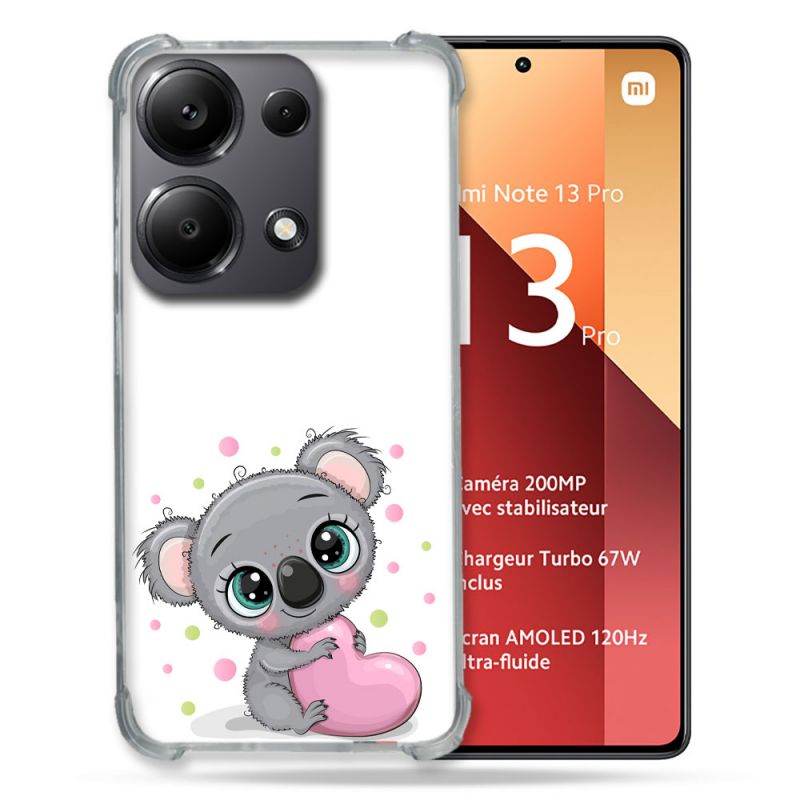 Coque Renforcé Pour Xiaomi Redmi Note 13 Pro 4G Animal Koala Cœur