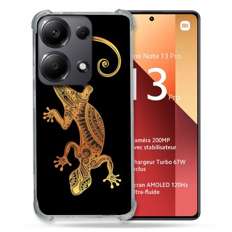 Coque Renforcé Pour Xiaomi Redmi Note 13 Pro 4G Animal Lezard Noir