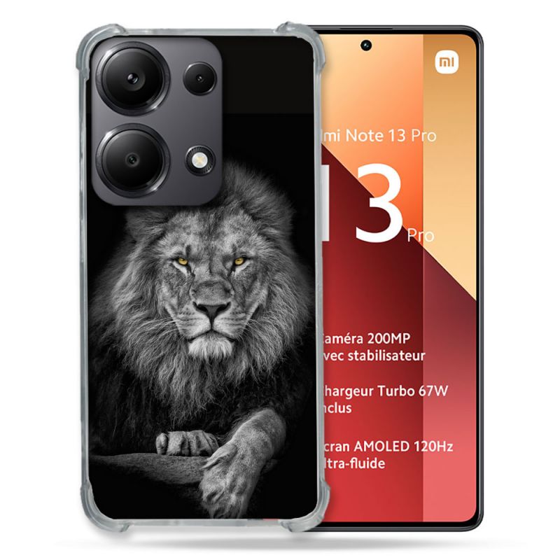 Coque Renforcé Pour Xiaomi Redmi Note 13 Pro 4G Animal Lion Majestueux