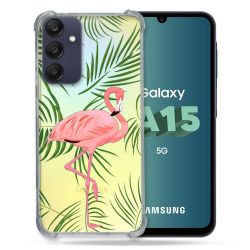 Coque Renforcée Transparente Pour Samsung Galaxy A15 4G / 5G Flamant Rose
