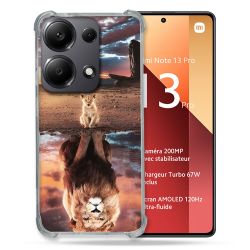 Coque Renforcé Pour Xiaomi Redmi Note 13 Pro 4G Animal Lion Reflet