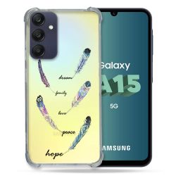 Coque Renforcée Transparente Pour Samsung Galaxy A15 4G / 5G Plume Couleur
