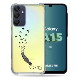 Coque Renforcée Transparente Pour Samsung Galaxy A15 4G / 5G Plume Infini