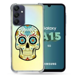 Coque Renforcée Transparente Pour Samsung Galaxy A15 4G / 5G Tete Mort Color