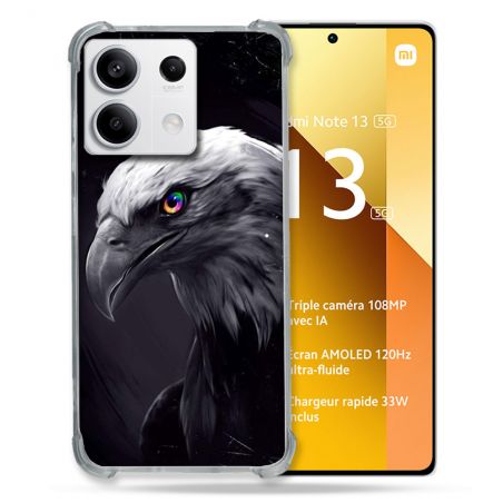 Coque Renforcée Pour Xiaomi Redmi Note 13 5G Animal Aigle Royal Noir