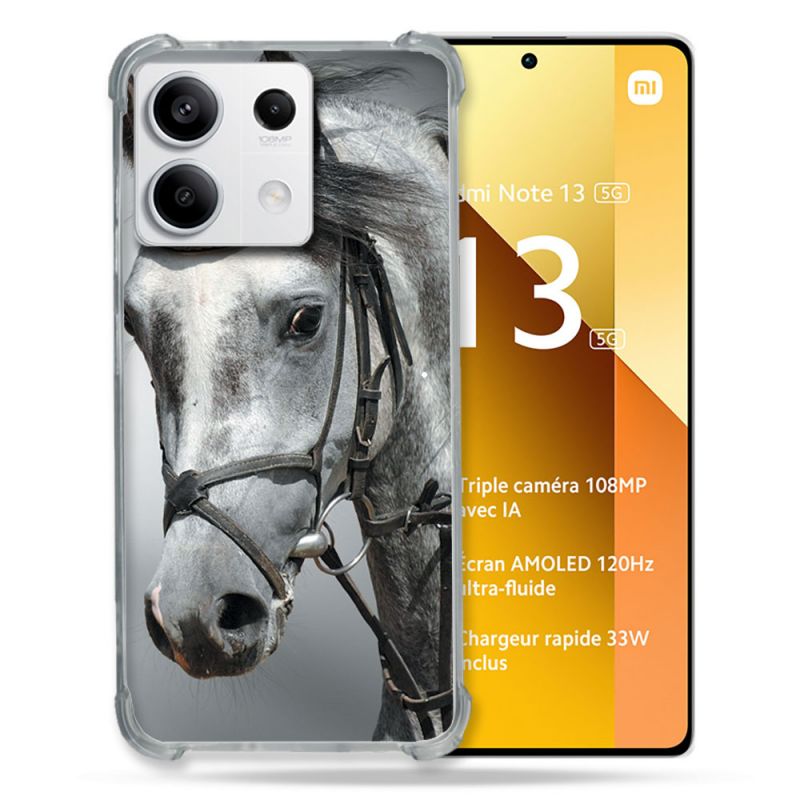 Coque Renforcée Pour Xiaomi Redmi Note 13 5G Animal Cheval Blanc