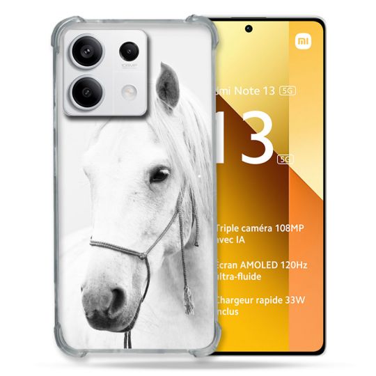 Coque Renforcée Pour Xiaomi Redmi Note 13 5G Animal Cheval Cristal
