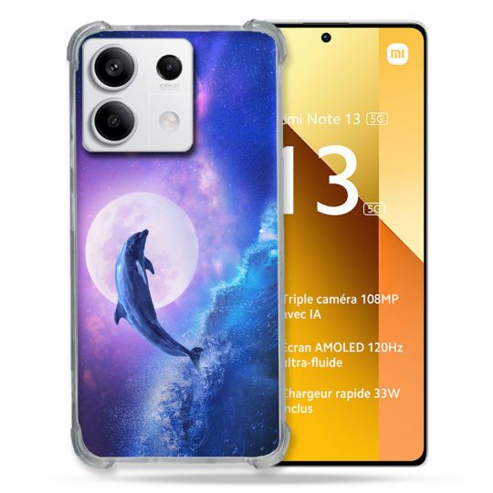 Coque Renforcée Pour Xiaomi Redmi Note 13 5G Animal Dauphin Vague