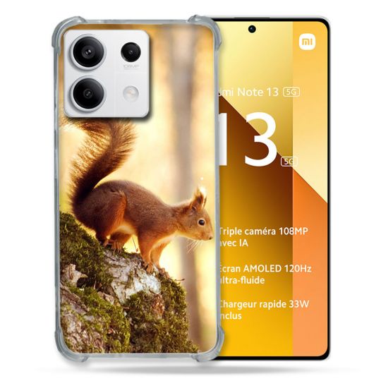 Coque Renforcée Pour Xiaomi Redmi Note 13 5G Animal Ecureuil Bois