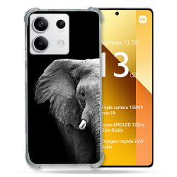 Coque Renforcée Pour Xiaomi Redmi Note 13 5G Animal Elephant Noir