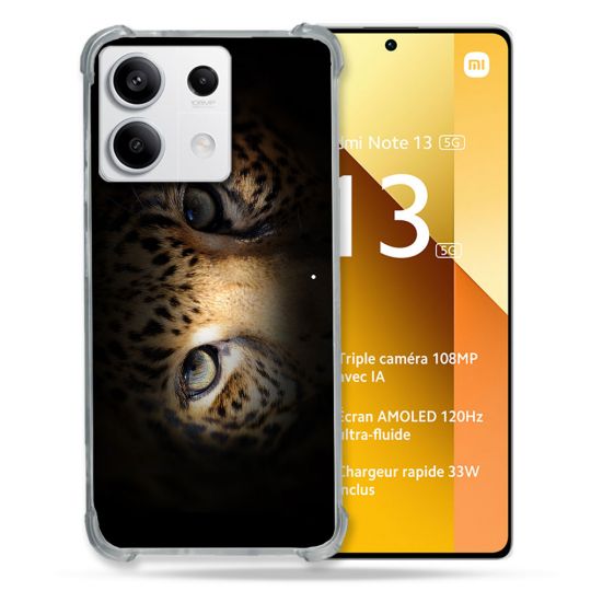 Coque Renforcée Pour Xiaomi Redmi Note 13 5G Animal Leopard Yeux