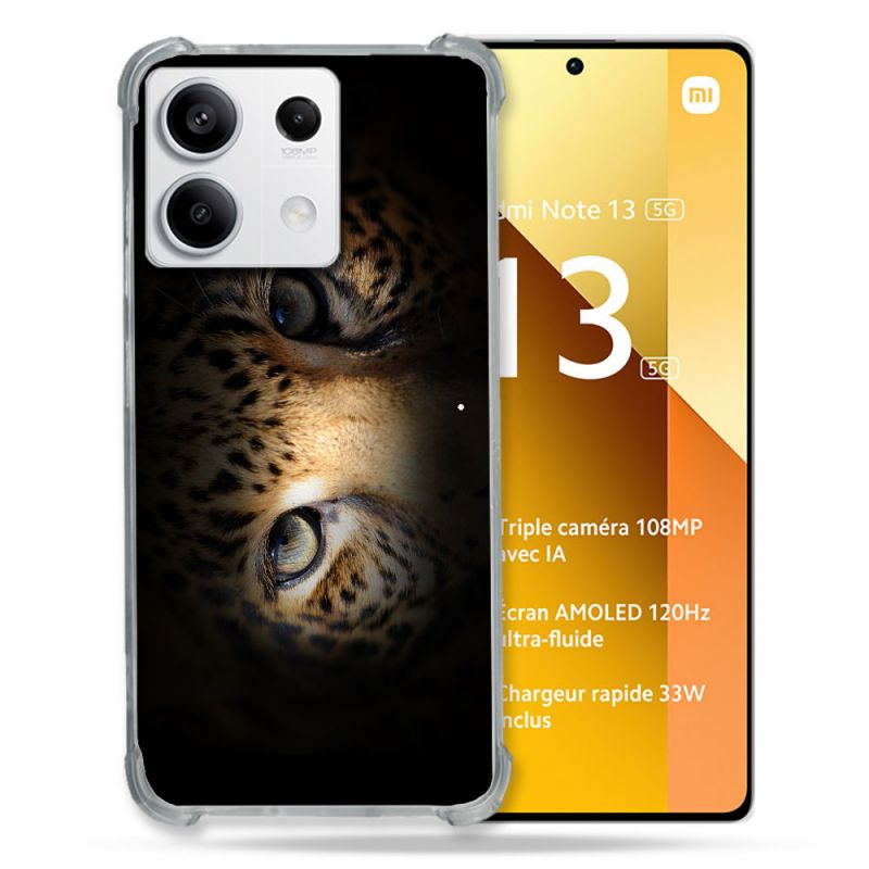 Coque Renforcée Pour Xiaomi Redmi Note 13 5G Animal Leopard Yeux