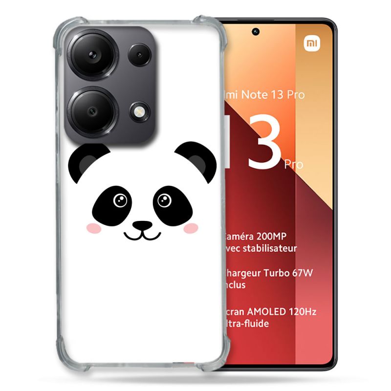 Coque Renforcé Pour Xiaomi Redmi Note 13 Pro 4G Animal Panda Blanc