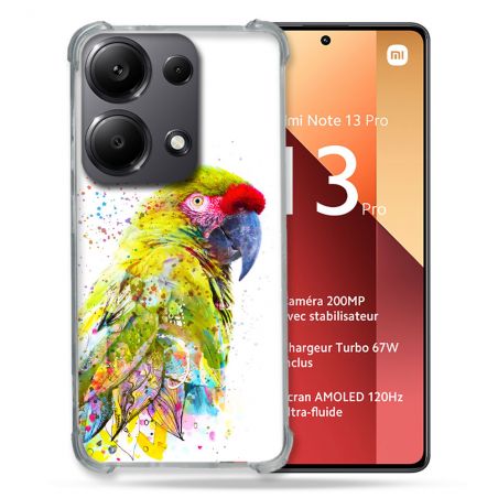 Coque Renforcé Pour Xiaomi Redmi Note 13 Pro 4G Animal Perroquet Jaune