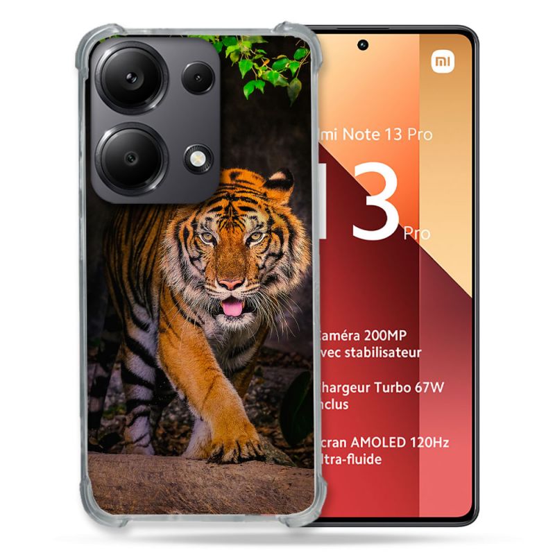 Coque Renforcé Pour Xiaomi Redmi Note 13 Pro 4G Animal Tigre Jungle