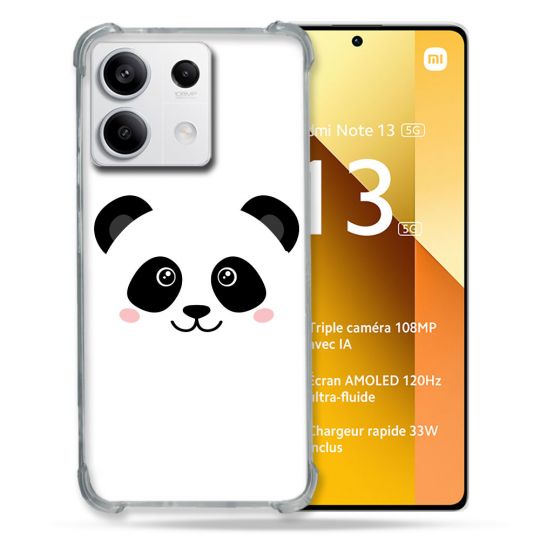 Coque Renforcée Pour Xiaomi Redmi Note 13 5G Animal Panda Blanc