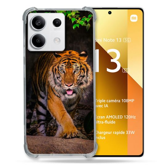 Coque Renforcée Pour Xiaomi Redmi Note 13 5G Animal Tigre Jungle