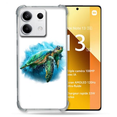 Coque Renforcée Pour Xiaomi Redmi Note 13 5G Animal Tortue Blanche multicolore