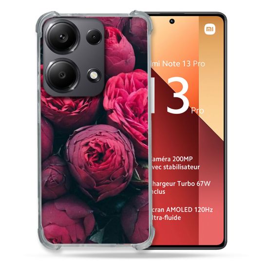Coque Renforcé Pour Xiaomi Redmi Note 13 Pro 4G Fleur Pivoine