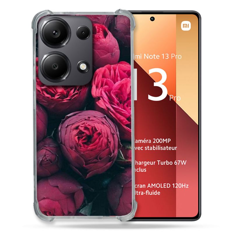 Coque Renforcé Pour Xiaomi Redmi Note 13 Pro 4G Fleur Pivoine