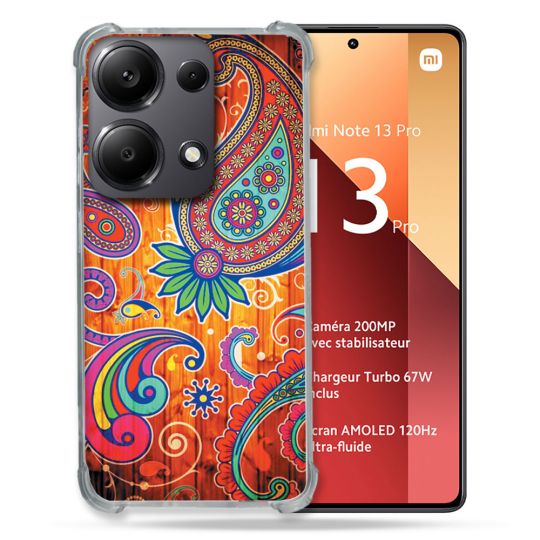 Coque Renforcé Pour Xiaomi Redmi Note 13 Pro 4G Fleur Psychedelic