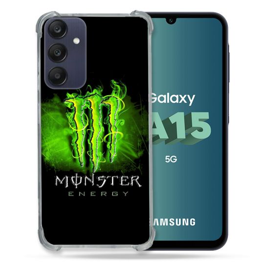 Coque Renforcée Pour Samsung Galaxy A15 4G / 5G Monster Energy Vert