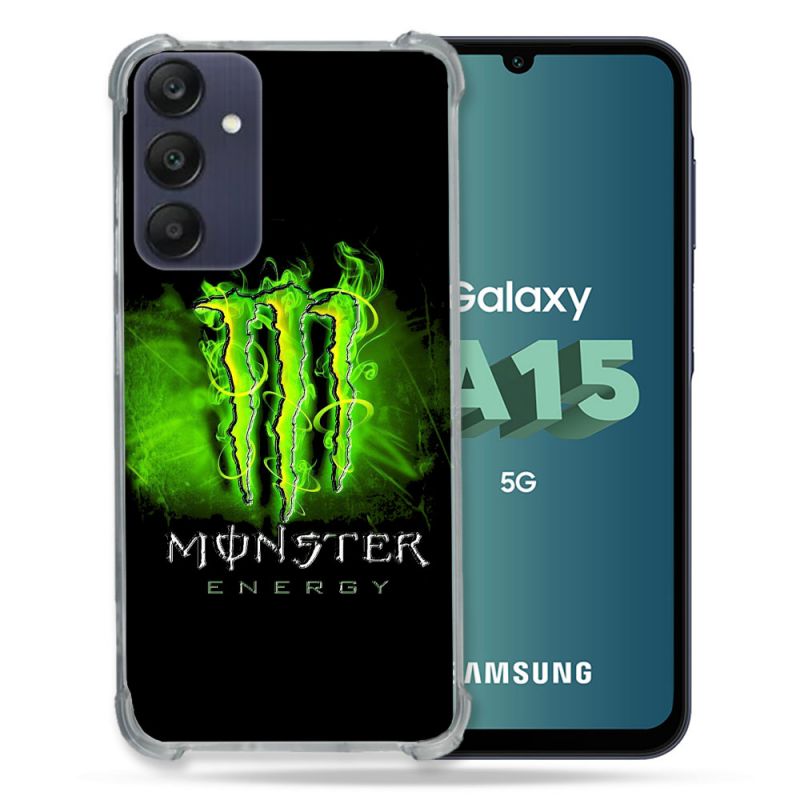 Coque Renforcée Pour Samsung Galaxy A15 4G / 5G Monster Energy Vert