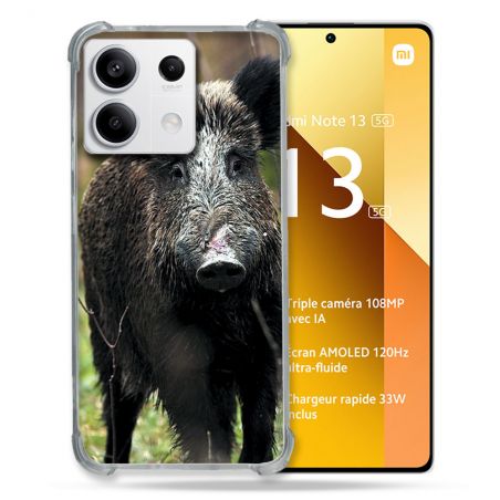 Coque Renforcée Pour Xiaomi Redmi Note 13 5G Chasse Sanglier bois