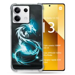 Coque Renforcée Pour Xiaomi Redmi Note 13 5G Fantastique Dragon Bleu