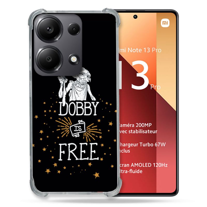 Coque Renforcé Pour Xiaomi Redmi Note 13 Pro 4G Harry Potter Dobby Free Noir