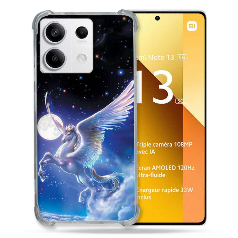 Coque Renforcée Pour Xiaomi Redmi Note 13 5G Fantastique Licorne Céleste