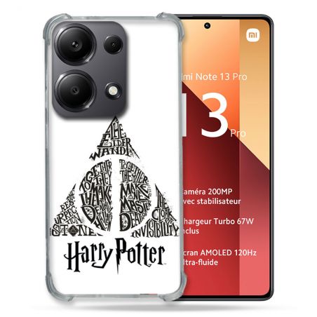 Coque Renforcé Pour Xiaomi Redmi Note 13 Pro 4G Harry Potter Hollows triangle Blanc